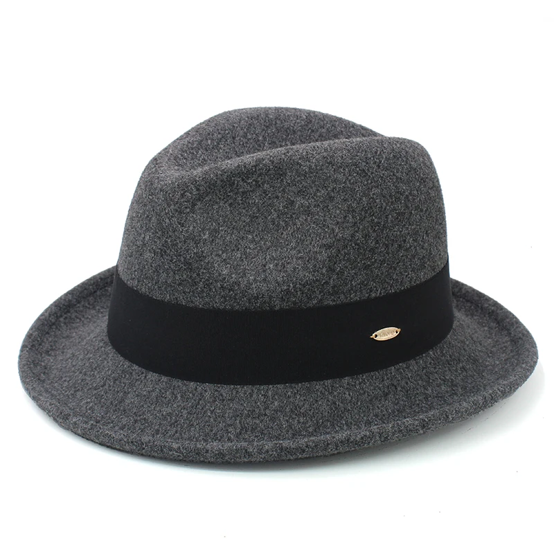Cappello Fedora Trilby Classico Unisex - Stile Retrò Gatsby In Feltro, Taglia 56-58 Cm, Colori Nero, Cachi, Grigio - 2