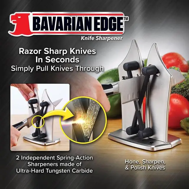 Bavarian Edge Knife Sharpener, Sharp Knives in Seconds, Easy To