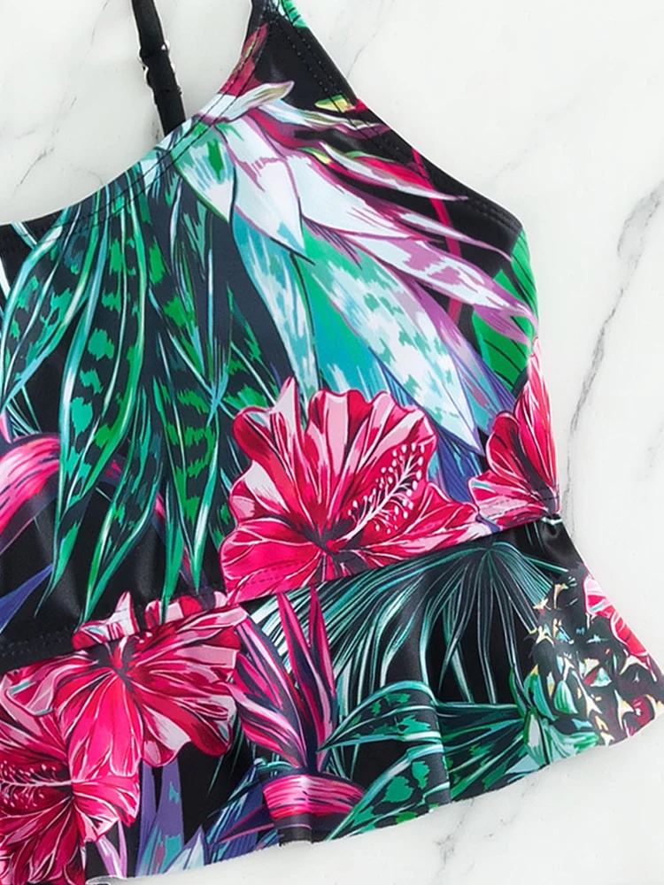 VigoBreviya 2025 Print Strapped Swimwear Women Push Up High Waist Bikini Set Sexy Backless Swimsuit Summer Beach Bathing Suit 4