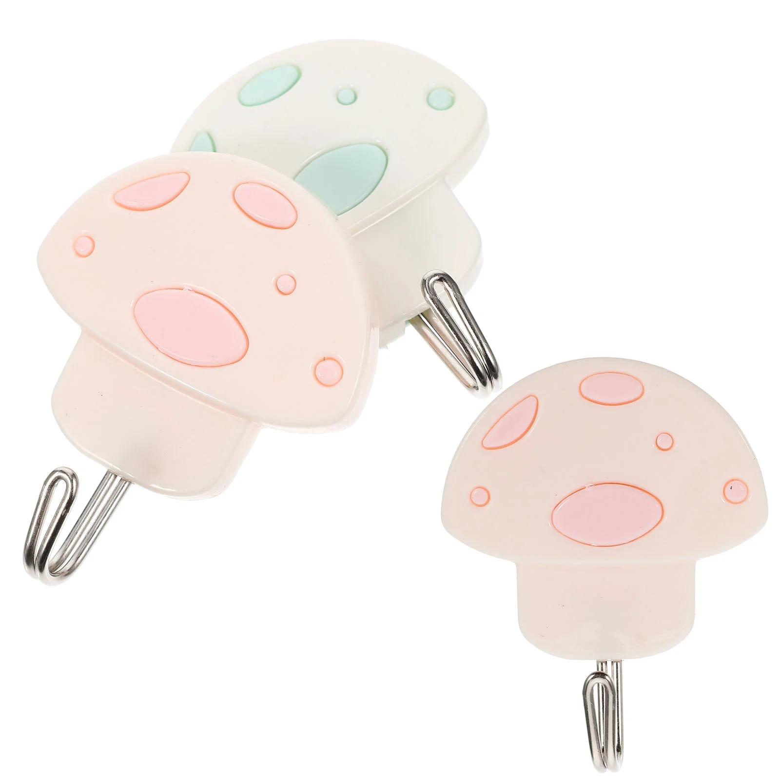 

Self-Adhesive Heavy Duty Wall Hooks for Bathroom Towels and Bags Decorative Mushroom Design Without Nails