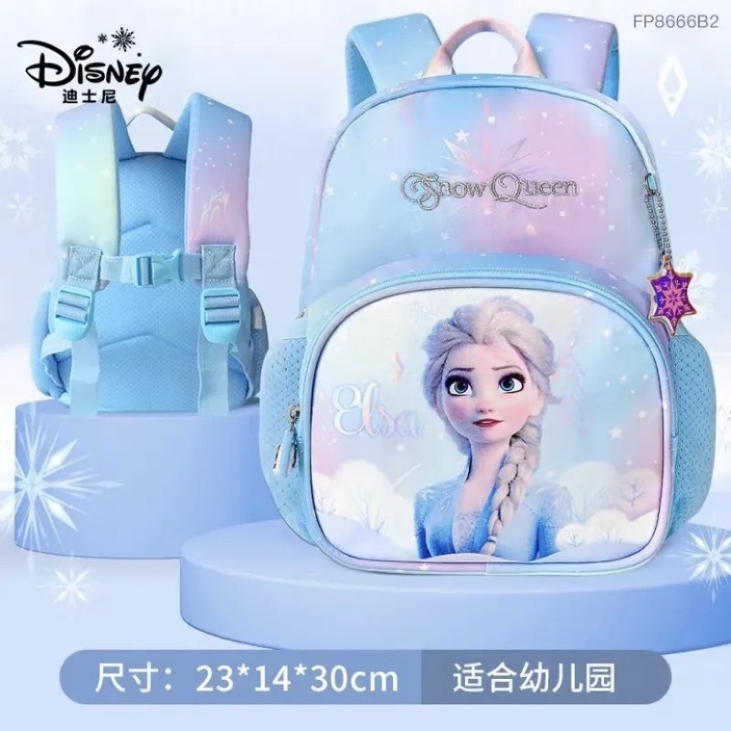 30CM Original Disney New Kindergarten School Bag Cartoon Elsa Backpack Fashion Boy Girl Baby Kids Backpack Frozen 2 Travel bag 2