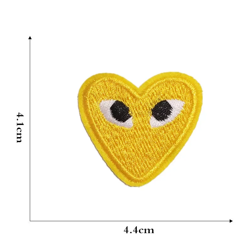 Clothing Auxiliary Fabric Colorful Cartoon Eyes Heart Embroidery Patch Badge Chest Pin