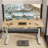Electric Height Adjustable Standing Desk Large 55 x 24 Inches Sit Stand up Desk Home Office Computer, Computers Desks 1