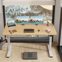 Electric Height Adjustable Standing Desk Large 55 x 24 Inches Sit Stand up Desk Home Office Computer, Computers Desks 1