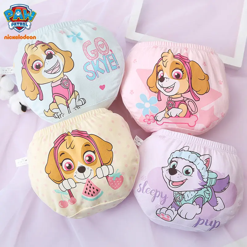 New Arrival Original Paw Patrol 4PCS/SET girl underwear baby kid cotton underpants Skye Everest briefs Boxer