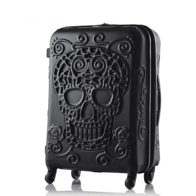 Skull Luggage Brand Rolling Luggage 