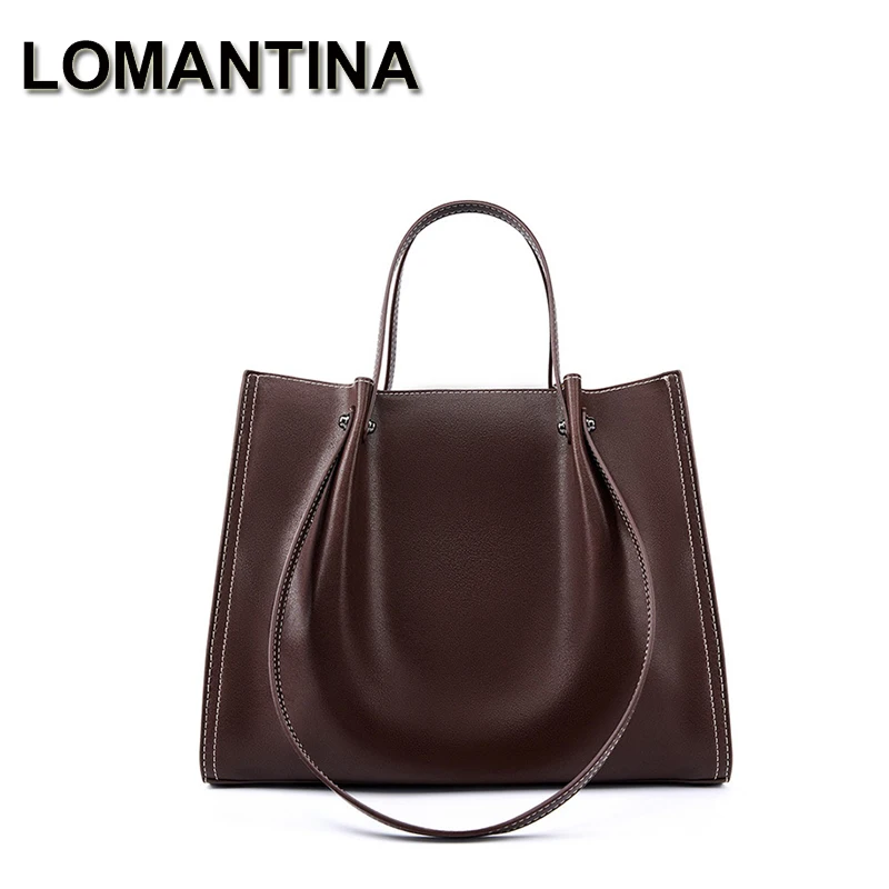 

Сумка-тоут Lomantina Женская на одно плечо, модная сумочка-тоут из воловьей кожи в повседневном и деловом стиле, вместительный клатч
