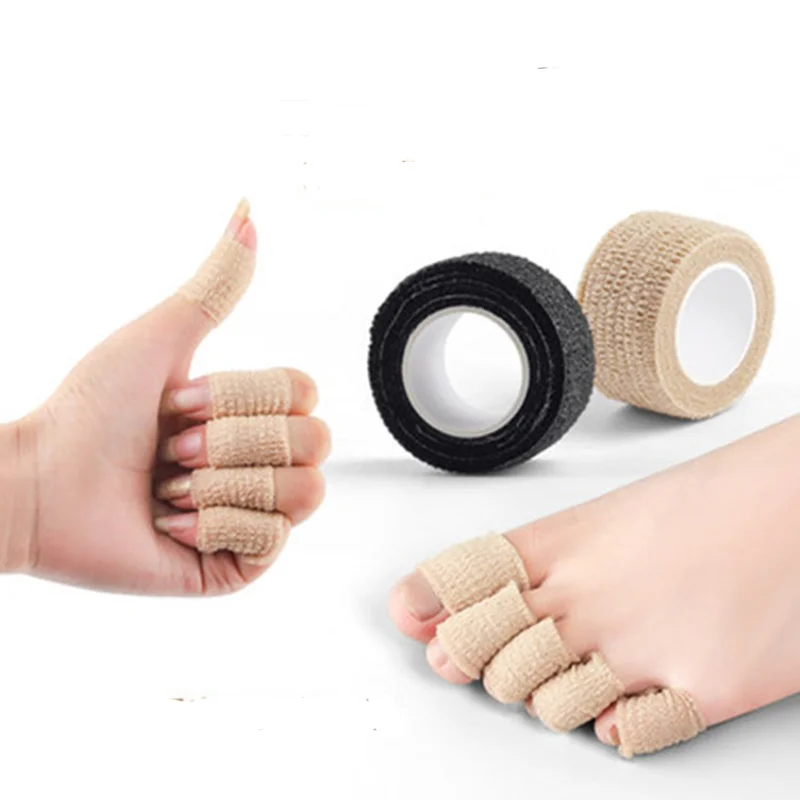 6pcs Self-Adhering Bandage Fixing Bandage Animal Hand Tearing Waterproof Elastic Pets 2.5 cm X 4.5 M