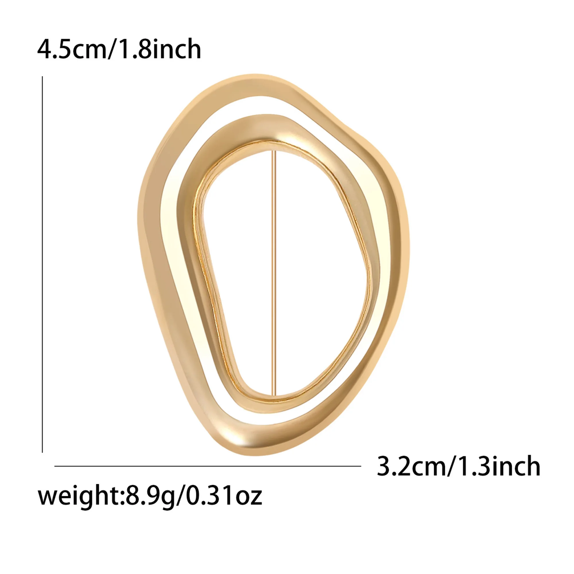 Modische Edelstahl-Broschen mit unregelmäßigem Ringdesign für Damen und Herren, geometrische Anstecknadeln, Geschenke für Events und Partys, Dekoration, Kleidungszubehör – Detail 6