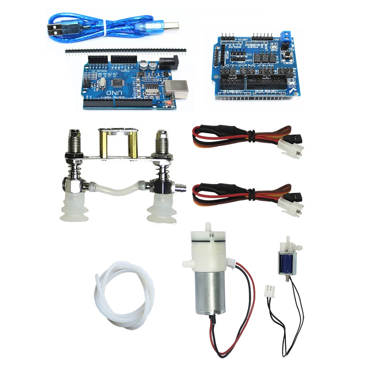 

1/3/6/10/20kg Load Industrial Air Pump Suction Cup Solenoid Valve for Arduino Robot Arm PWM Cable UNO Programmable Robot DIY Kit