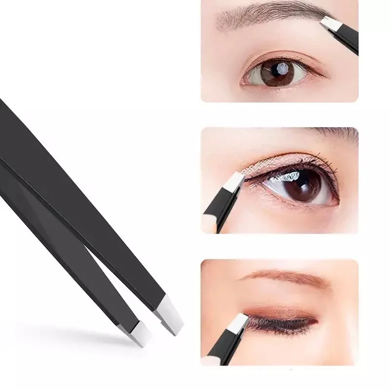 4Pcs Tweezers Set - Professional Stainless Steel Tweezers for Eyebrows - Great Precision for Facial Hair, Splinter and Ingrown 4