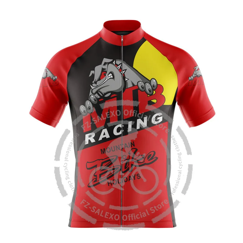 Men Cartoon Dog Cycling Jersey Summer Short Sleeve Bike Shirts MTB Cycling Clothing Ropa Maillot Ciclismo Racing Bicycle Clothes