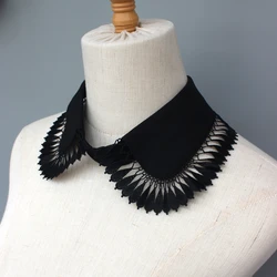 Elegant Lace Hollow - Out Detachable Collar (Black)