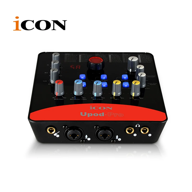 ICON upod pro sound card 2 mic-In/1 guitar-In,2-Out USB