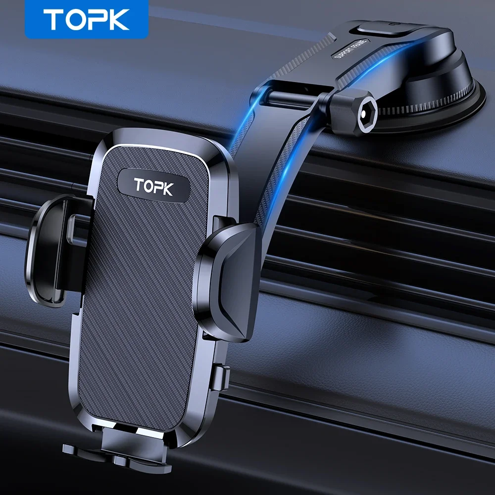 TOPK Auto-Handyhalterung, Schwerkraft-Armaturenbretthalterung, kompatibel mit Mag-Safe Universal für iPhone 13, 12, 11, Xiaomi, Samsung