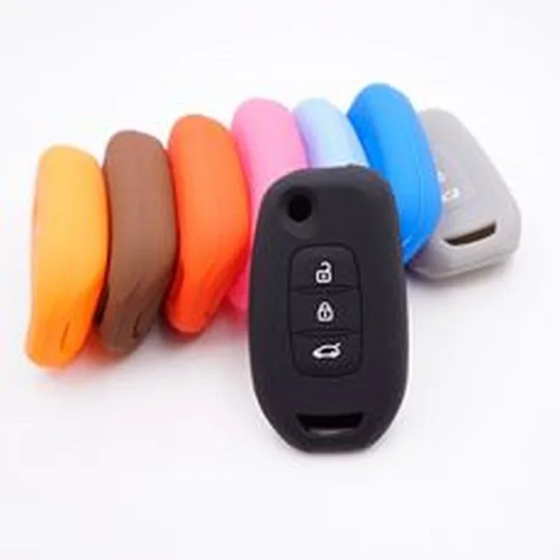 

Silicone Car Flip Key Case for Renault Kadjar Captur Megane Sandero Stepway Logan Clio 5 Arkana 2020 2021 Cover Keyless Remote