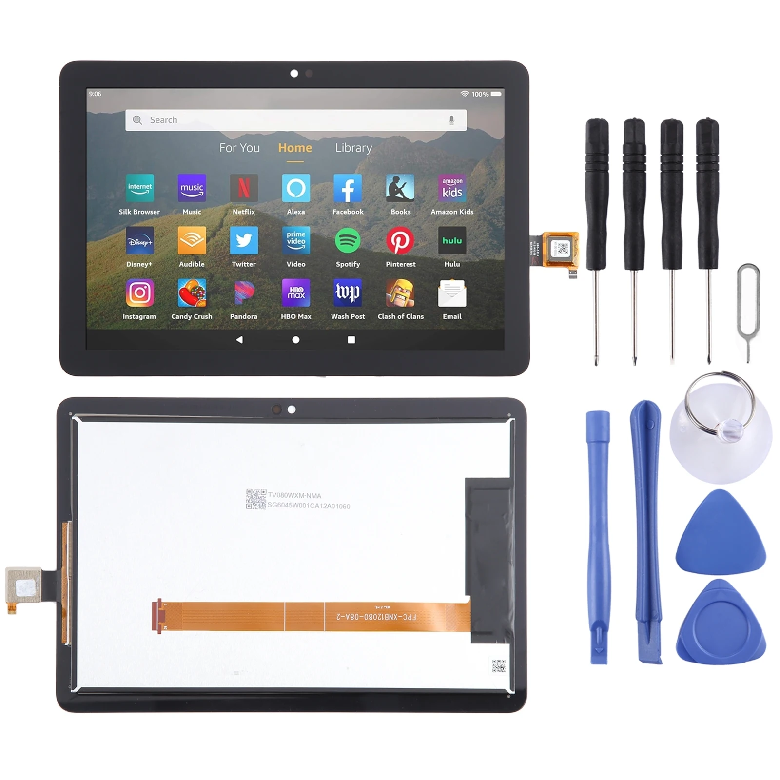 

For Amazon Fire HD 8 2022 LCD Screen With Digitizer Full Assembly