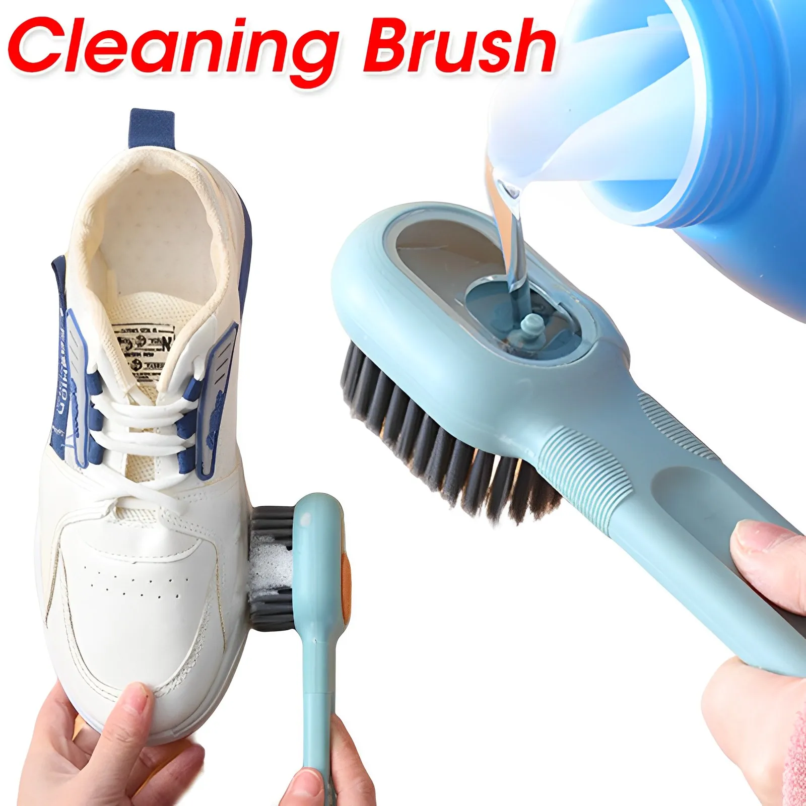 Brosse Nettoyage Chaussures Et Vêtements - Multifonction, Poils Denses, Poignée Ergonomique, 17 Cm