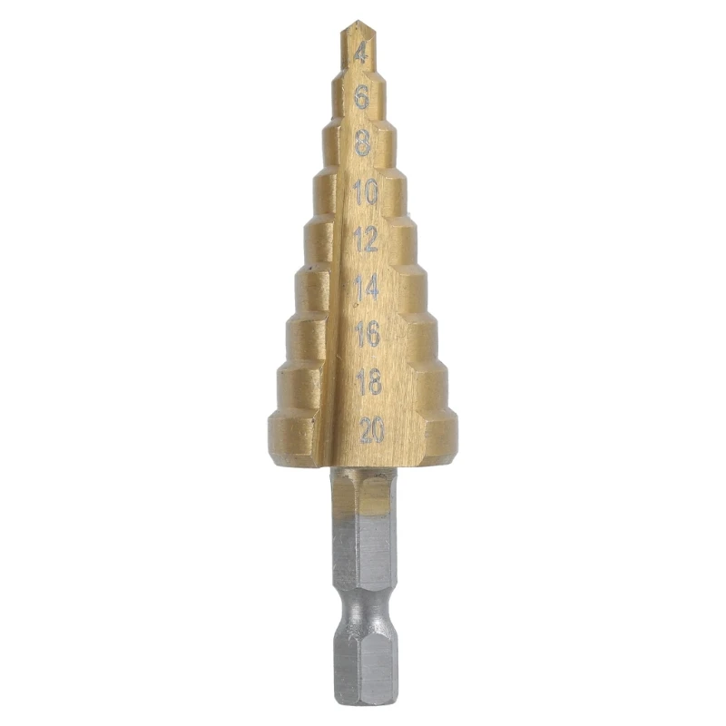 1Pcs Step Drill Bit Titanium HSS Steel 4-12mm 4-20mm 4-32mm M03 Hole Cutter Tool