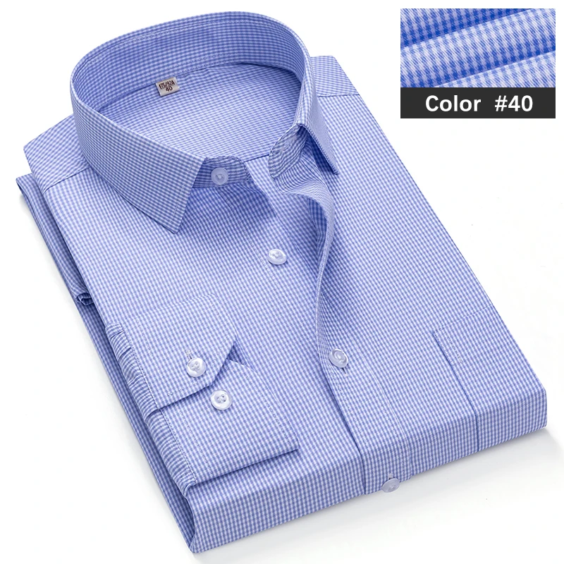 Men's Classic Blue Striped Long Sleeve Casual Shirt