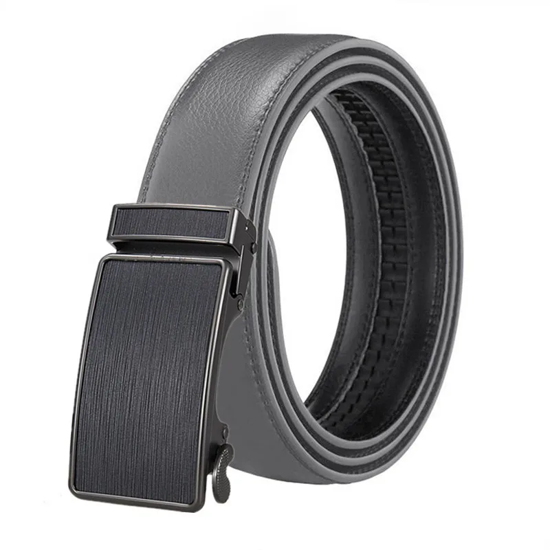 

LannyQveen New Genuine Leather belts for man brand customized Men's Alloy Automatic buckle belts Cowhide Hot Selling