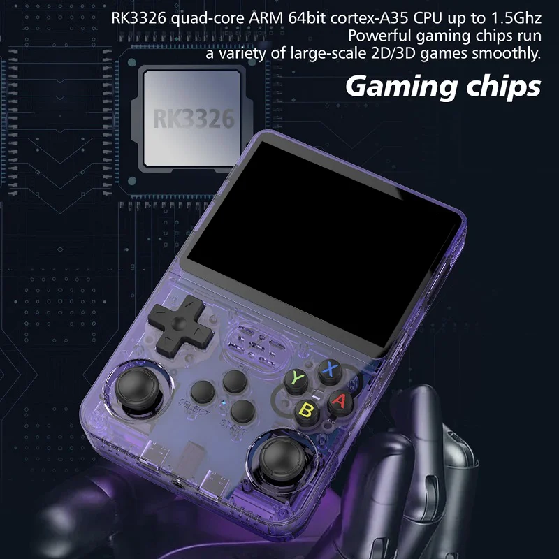 Handheld Game Console 3.5Inch IPS Screen 128G Classic Retro Consoles Arkos System Portable Pocket Video Game Player - 3