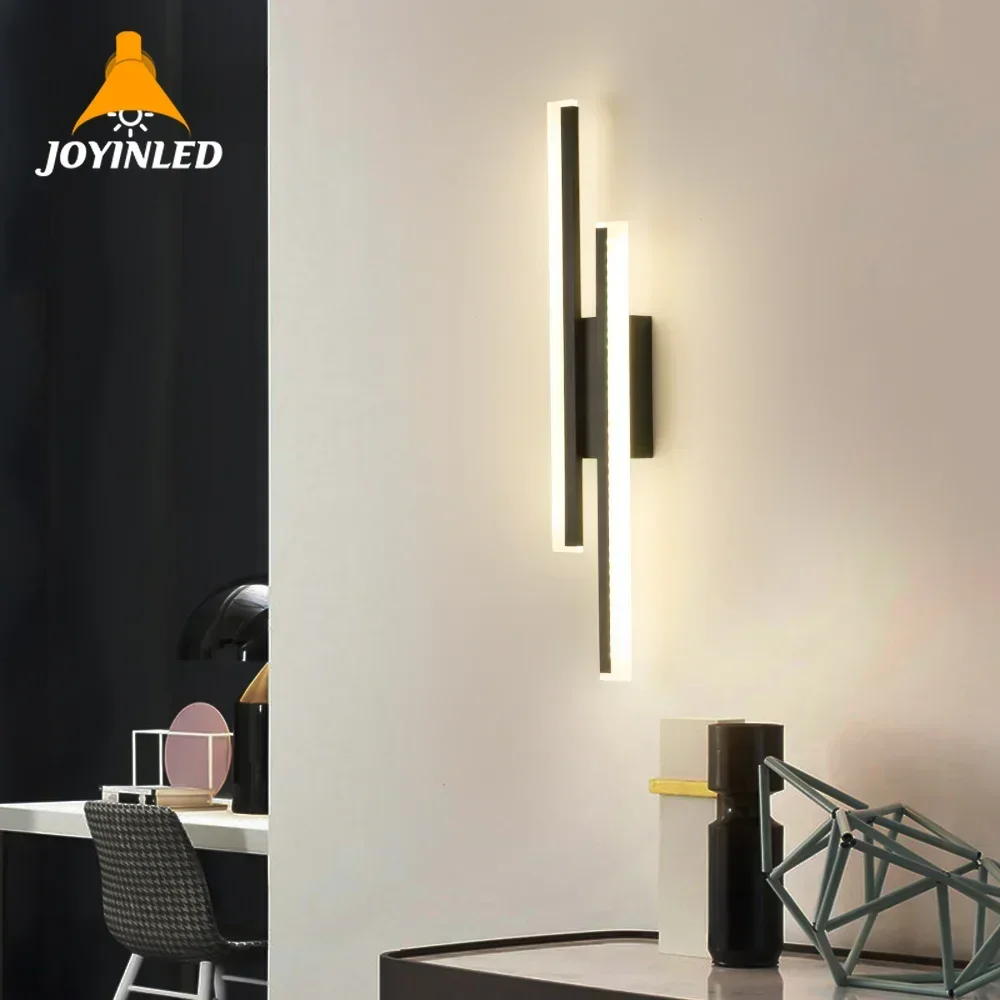 LED Wall Lamp Wall Light Nordic Acrylic Lampshade 16W Black/Gold Led Wall Light AC85-265V Wall Sconce Light Modern Lamp Up and Down Lighting Fixture