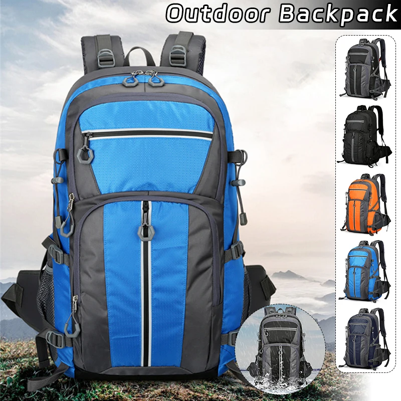 Waterproof Outdoor Backpack Travel Large Capacity Rucksack Camping Climb Hiking Bag Multi-Functional Reflective Bag