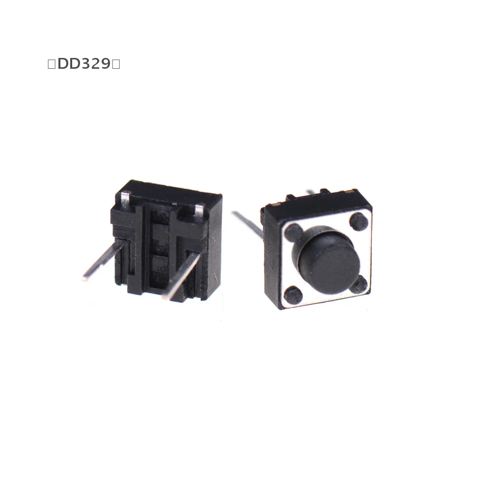 〔DD329〕100 Pcs 2 Pins Tactile Push Button Switch Tact Switch 6X6X5mm Momentary