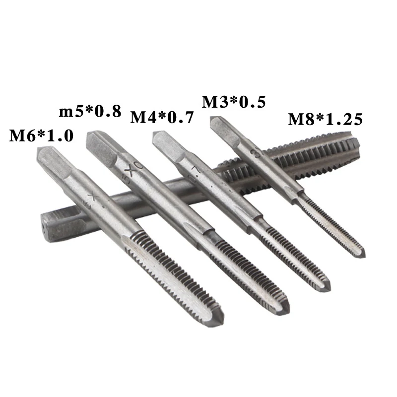 Set di 9 pezzi di rubinetti a vite e chiave inglese a forma di T e trapano elicoidale set di utensili per filettatura