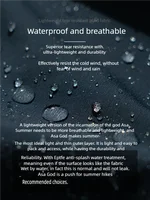 Grey customer outside spring Summer lightweight men's and women's waterproof breathable pressure rubber hooded  hiking  jacket 2