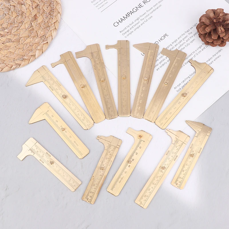 

80/100mm ±0.01mm High Precision Mini Brass Sliding Ruler Double Scales Metal Vernier Caliper Gauge Measuring Supplies New