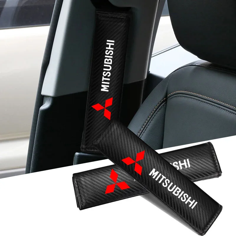 Car Safety Belt Shoulder Pad Safety Strap Cotton Flannel Cover for Mitsubishi Lancer ASX Outlander Pajero Evolution Accessories