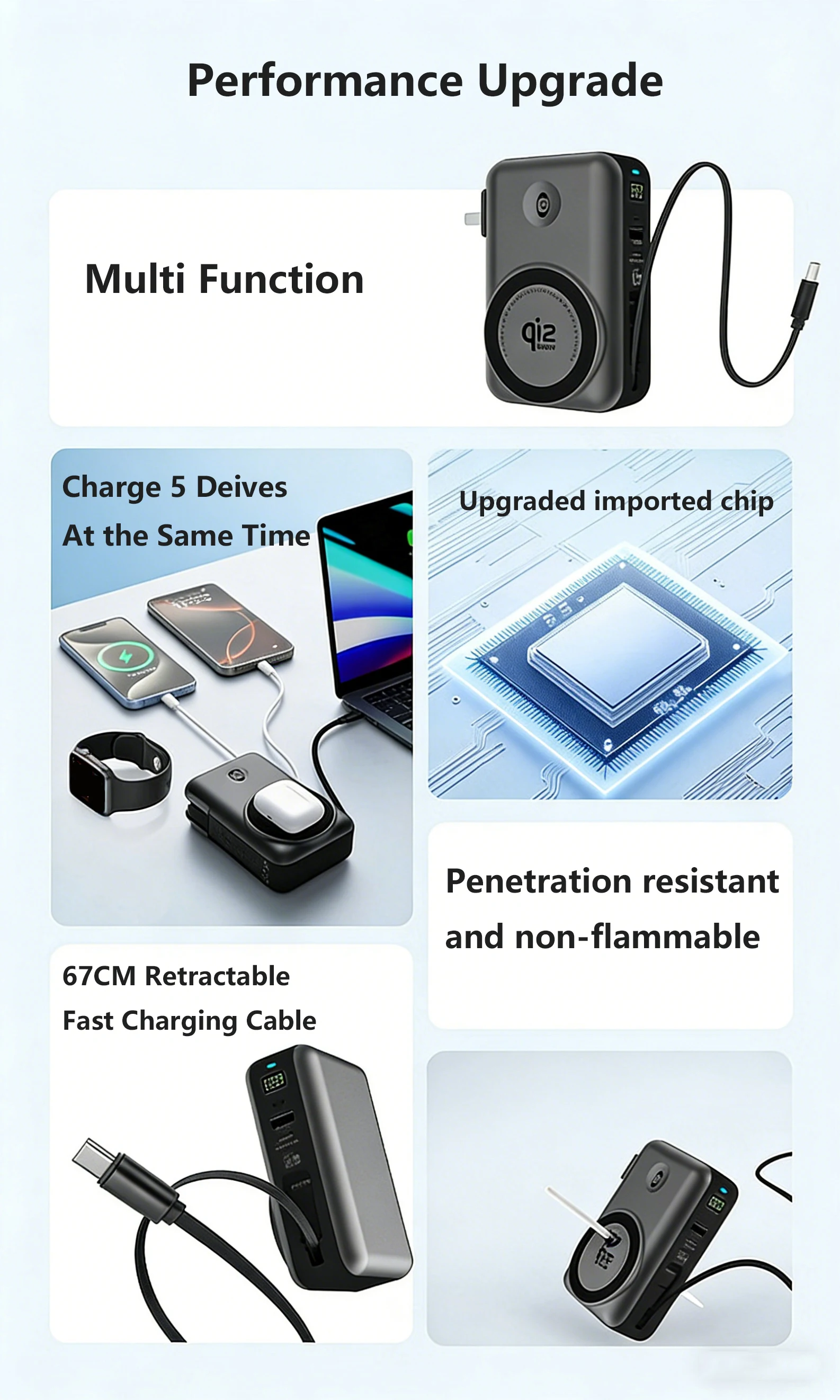 65w Gan Usb C Wandladegerät Mit Magnetischer Powerbank_voghion.com