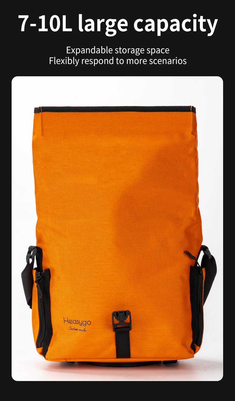 Heasygo 2517 Fahrradtasche, passend für Brompton Dahon Falträder mit Schweinenasen-Design, wasserdicht, multifunktional, 7–10 l, große Kapazität – Detail 6