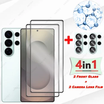 Per Samsung Galaxy S26 Ultra Proteggi schermo in vetro per Galaxy S26 Ultra Pellicola protettiva per bordo nero Pellicola protettiva per obiettivo fotocamera