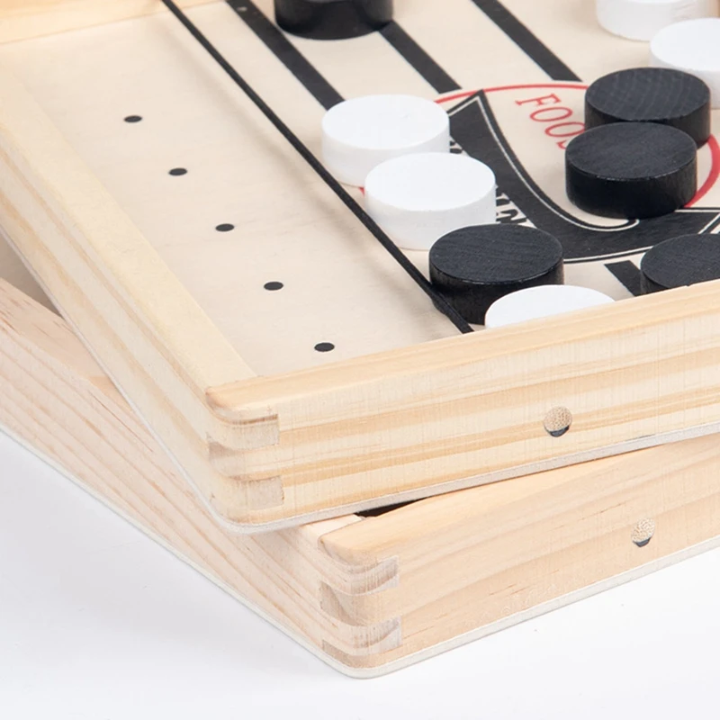 New-A28M-Wooden Bouncy Chess, Double-Player Bouncy Chess, Double-Player Wooden Fun Family Parent-Child Interactive Props