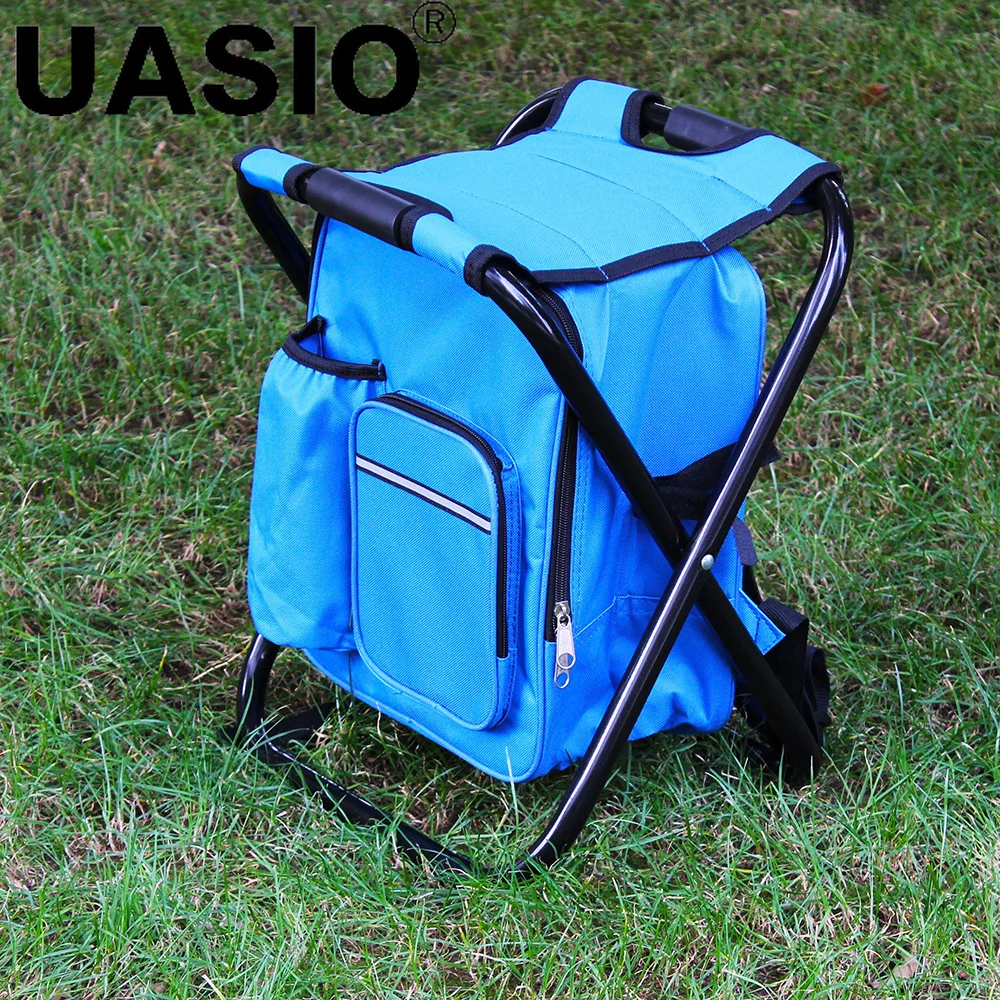 2 In 1 Folding Fishing Chair Bag Fishing Backpack Chair Stool Convenient Wear-resistantv for Outdoor Hunting Climbing Equipment