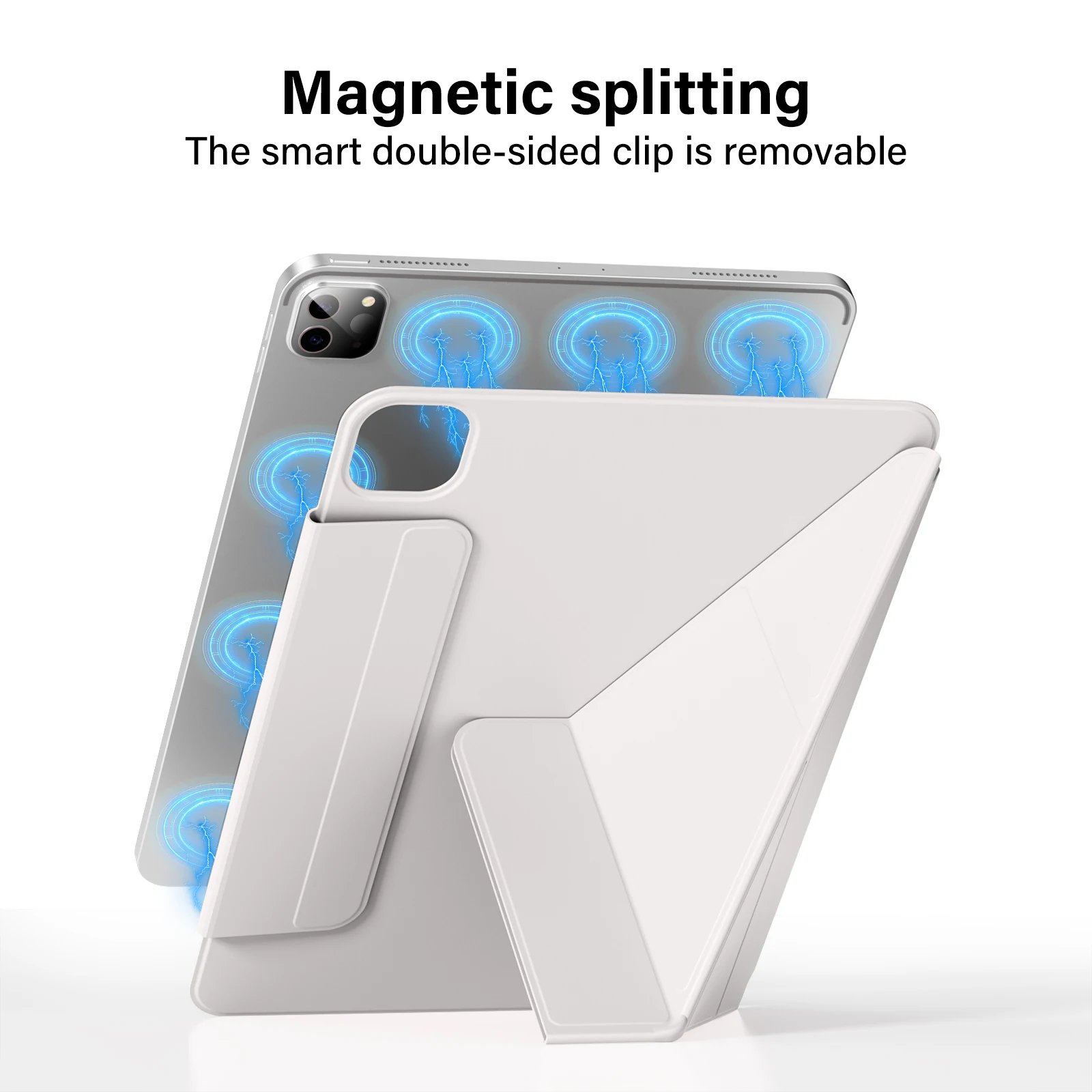 ZOYU Case Magnetic for iPad  Pro 11 13 inch,For iPad Pro 12.9 Air 11 Air4/5 10.9 With Magnetic Detachable Y-Shaped Folding Cover