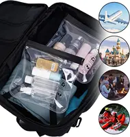 1pcs Luggage Transparent Travel Use Leakproof Flight Make Up Waterproof For Women Reusable Airport Security Toiletry Bag 2
