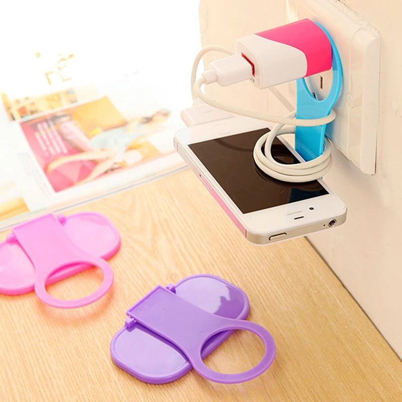 1PC Mobile Phone Wall Charger Stand Foldable Mobile Phone Stand Holder