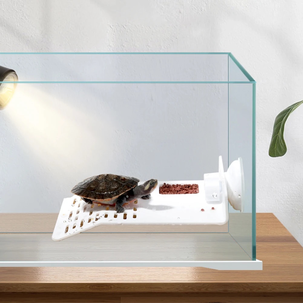 Turtle Platform Aquarium High Temperature Resistance Strong Suction Acrylic Board Tortoise Play Rest Floating Basking Terrace reptile platform