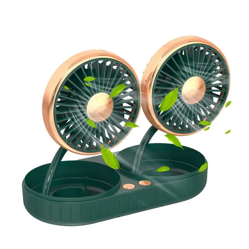 

Портативный USB-вентилятор с двойным вращением, регулируемый, с USB-зарядкой, 3 скорости, для дома и офиса