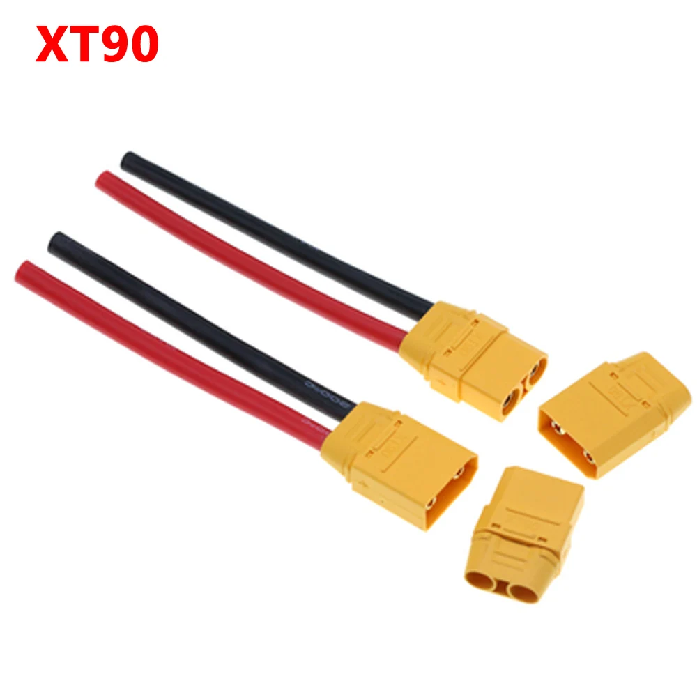 Kit de connecteurs XT90 mâle/femelle avec fils de 1 mètre, pour batterie RC.