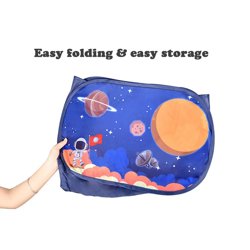 3 in 1 Portable Kids Tent Children's Camping Tent Kids Beach Tent Ocean Ball Pool Pop-up Tent Baby Crawling Tunnel Play House 4