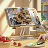 Desktop Book Stand for Reading with 360° Rotating Base Wooden Panel & Page Clips Foldable and Angle for Reading Book Holder 4