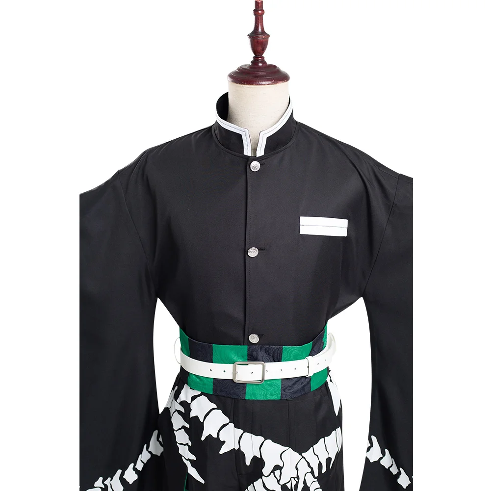 Demon Slayer: Kimetsu no Yaiba-Inspired Tanjiro Kamado Haori and Hakama Costume for Cosplay (Unofficial)
