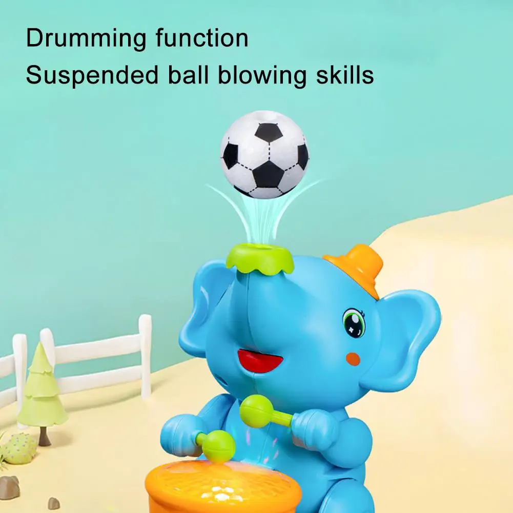 Drumming Elephant Toy, Music Light Drumming Toy Car Cute Small Elephant Toys Car Parent Child Interactive Toy Games 5