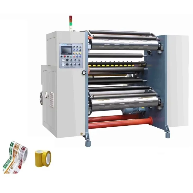 เครื่องบันทึกเงินสดอัตโนมัติกระดาษความร้อนวอลล์เปเปอร์เครื่องตัดม้วนแนวตั้ง HDPE LDPE OPP Slitting Rewinding Machine 1