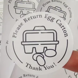 Farm Fresh Egg Carton Return Labels - 60PCS 2 - Inch Packaging Stickers for Washed Happy Chicken Eggs (Return  Carton 1)